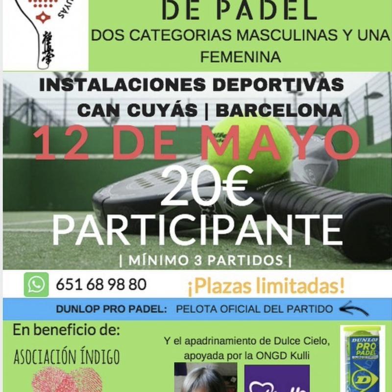 Torneo Benéfico de Padel organizado por Pádel Can Cuyás